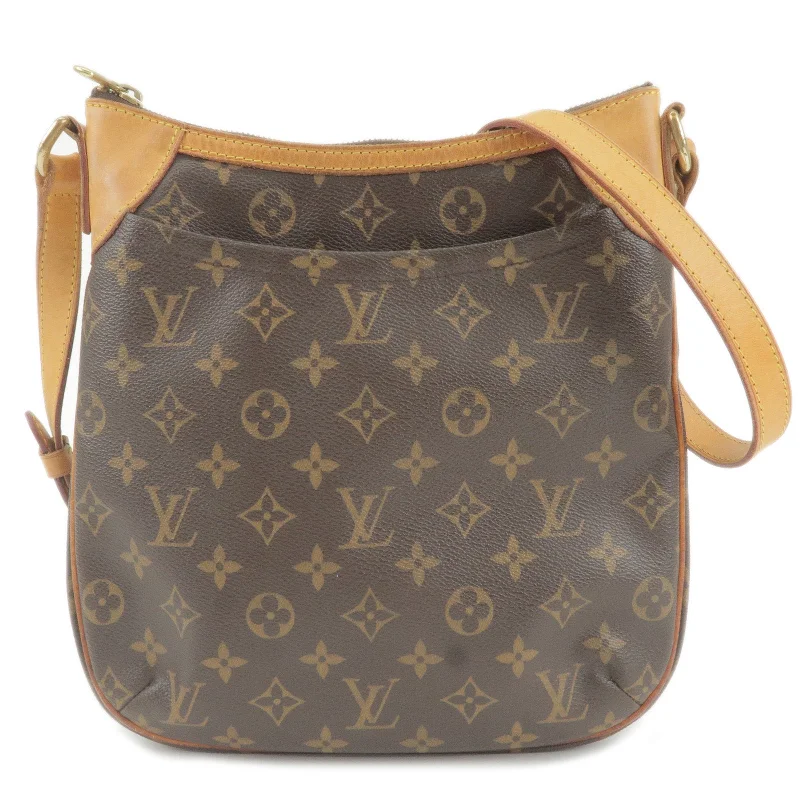 Louis Vuitton bags with a front - zip pocket for small items like keysLouis Vuitton Monogram Odeon PM Shoulder Bag Crossbody Bag M56390