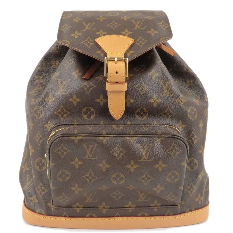 Louis Vuitton handbags with a metal - framed clasp for durabilityLouis Vuitton Monogram Montsouris GM Back Pack Ruck Sack M51135