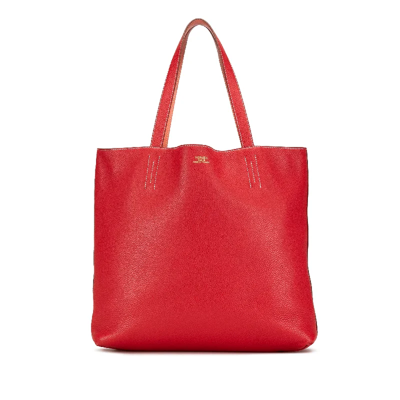 Hermes Kellydoll Bags for a Playful and Chic LookRed Hermès Clemence Double Sens 36 Tote Bag