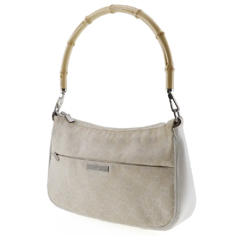 Ladies Gucci Dionysus bags with a star - shaped charmGUCCI Shoulder Bag 001.3865 GG canvas White Bamboo one belt Women Used