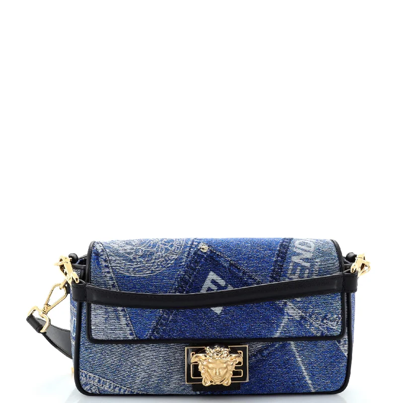 x Fendi Fendace Baguette NM Bag Patchwork Denim Medium