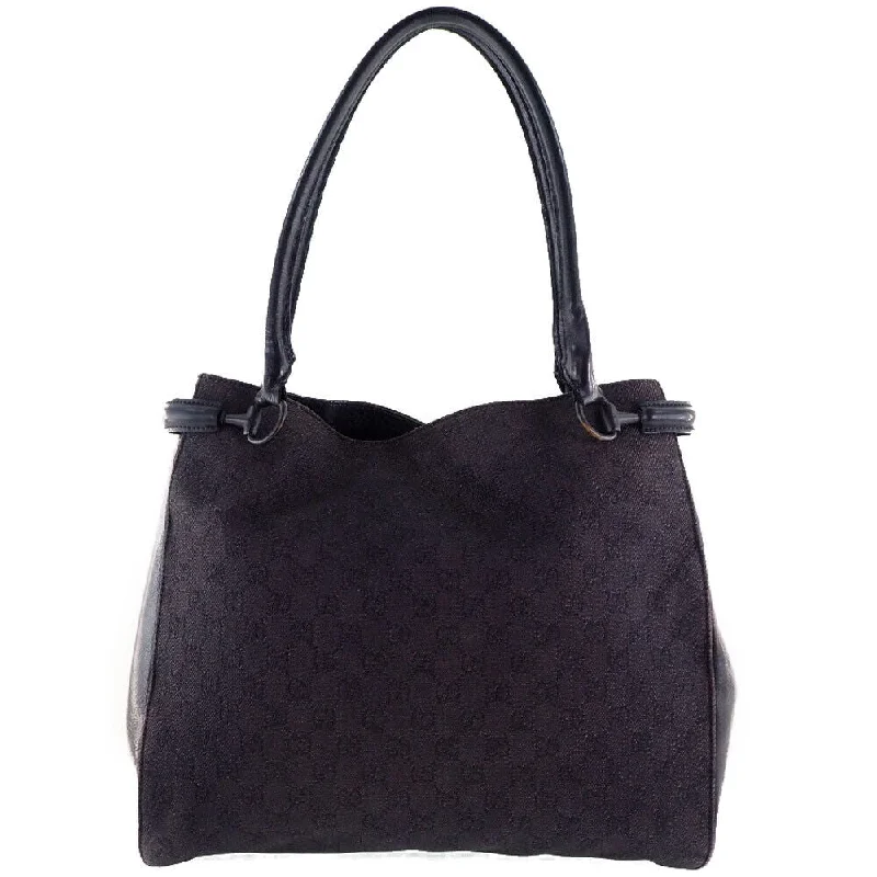 Medium - sized Women Gucci handbags for everyday useGucci Tote Bag Black Gg Canvas/Leather