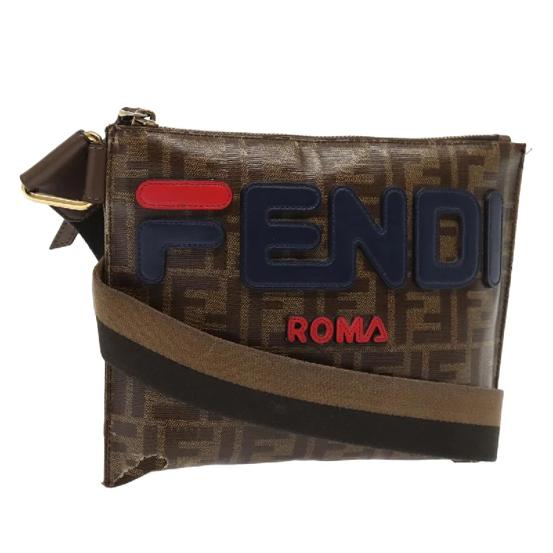 Fendi By The Way bags with a large capacity and a drawstring closureFENDI Zucca Canvas FILA Collaboration Shoulder Bag Brown Black  79110