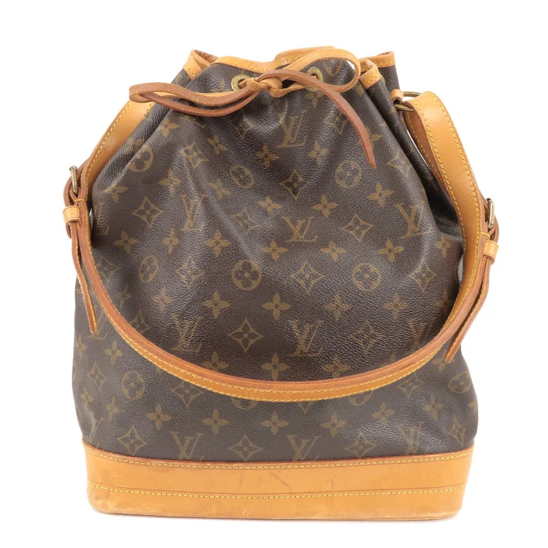 Ladies Louis Vuitton handbags with a detachable coin purse insideLouis Vuitton Monogram Noe Shoulder Bag Brown M42224