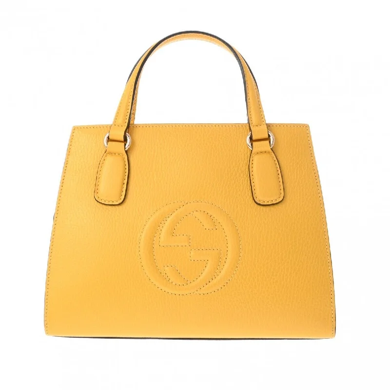 Medium - sized Women Gucci handbags for everyday useGucci Soho 2Way Outlet Yellow Hand Bag