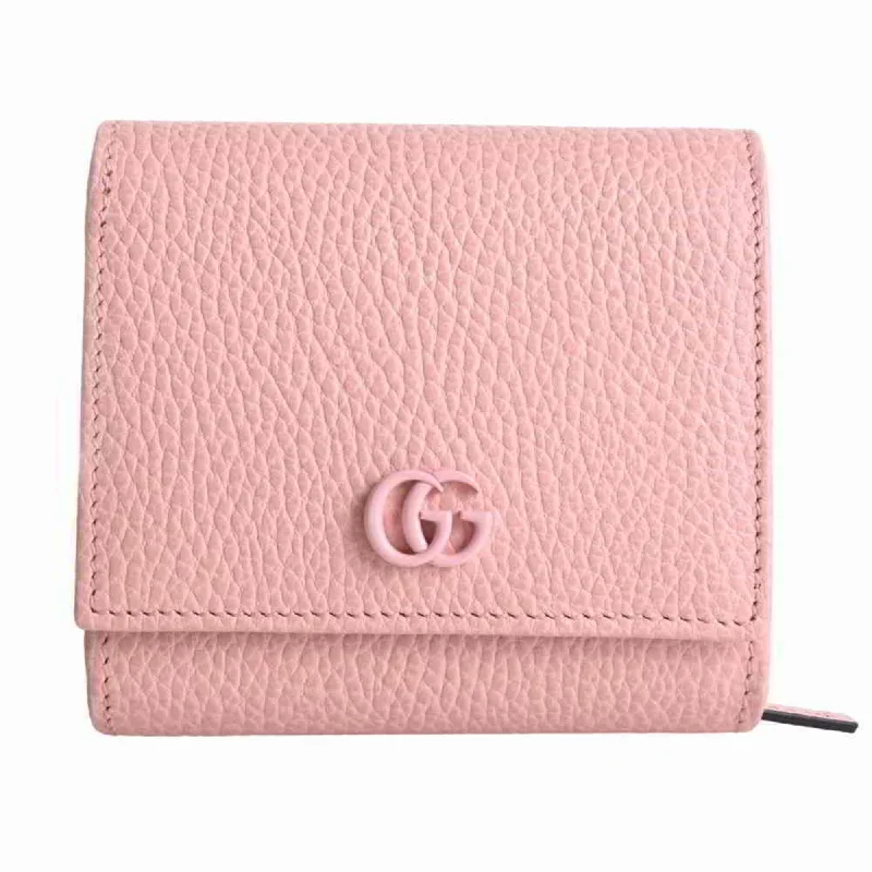 Ladies Gucci shoulder bags with a single - handle designGucci leather double G medium folio compact wallet pink