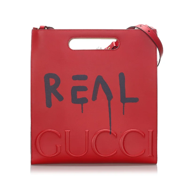 Women Gucci Sylvie bags with a detachable ribbon detailGucci Red Calf Leather GucciGhost Tote Italy