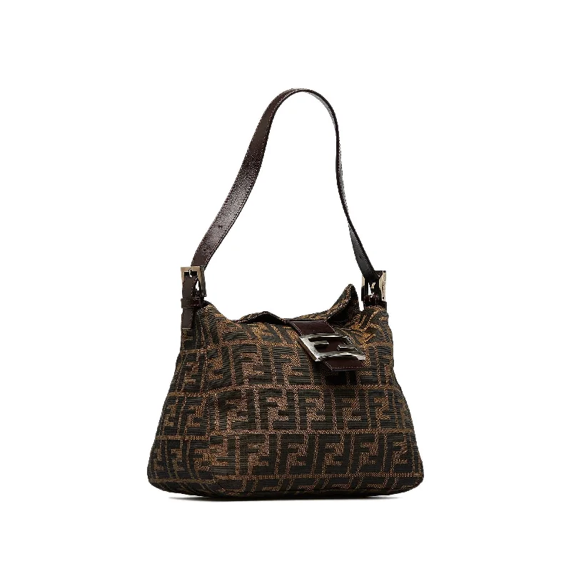 Fendi tote bags with a spacious interior and multiple pockets for daily essentialsFendi Zucca Double Flap (SHG-6ed1N6)