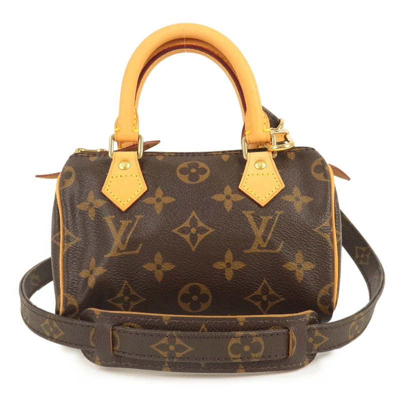 Ladies Louis Vuitton shoulder bags with a single - handle silhouetteLouis Vuitton Monogram Mini Speedy Boston Bag Strap M41534 J75011