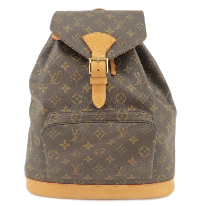 Louis Vuitton Petite Malle bags with a hard - shell structure for uniquenessLouis Vuitton Monogram Montsouris GM Back Pack M51135