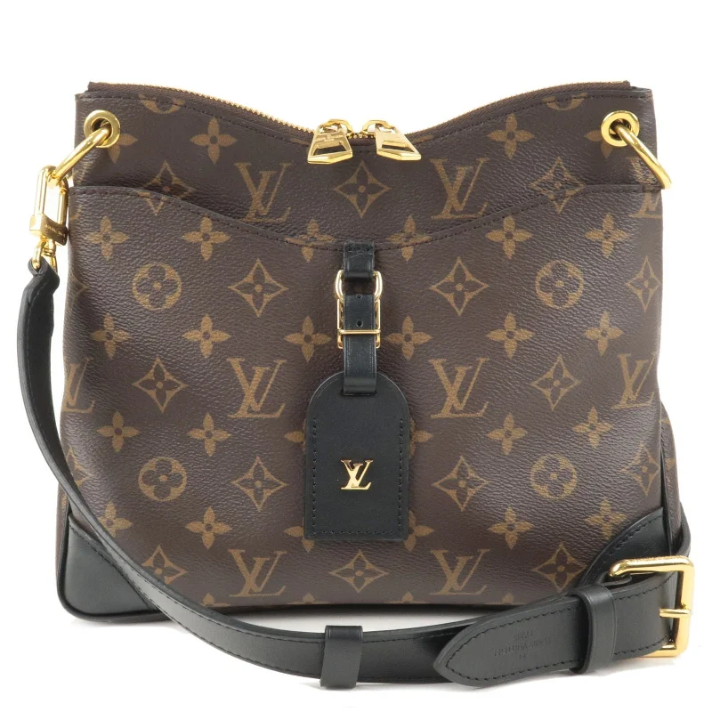 Louis Vuitton bags with a snap - button closure and a decorative charm for styleLouis Vuitton Monogram Odeon NMPM Crossbody Bag Noir M45353