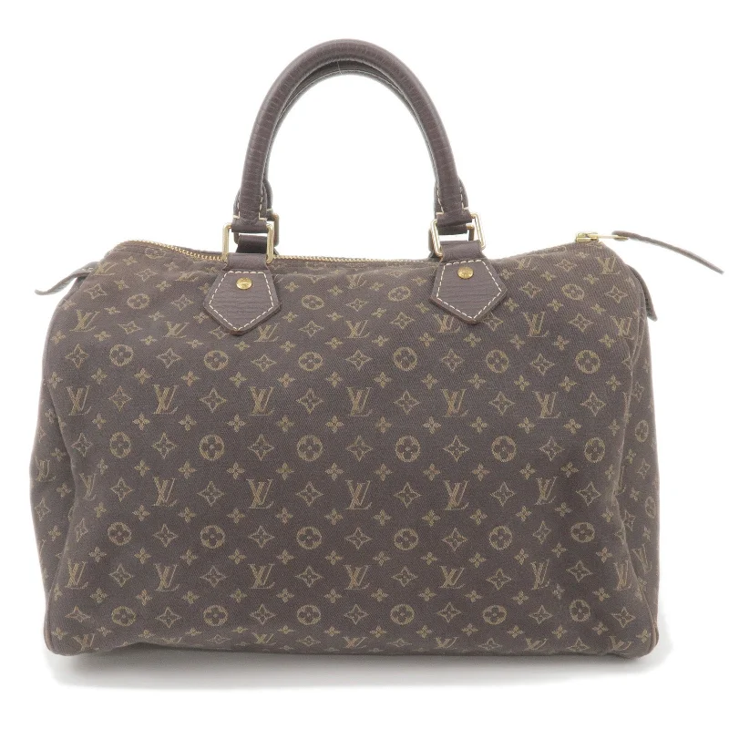 Ladies Louis Vuitton shoulder bags with a magnetic - closure flap for easeLouis Vuitton Monogram Minilin Speedy 30 Boston Bag Ebene M95224