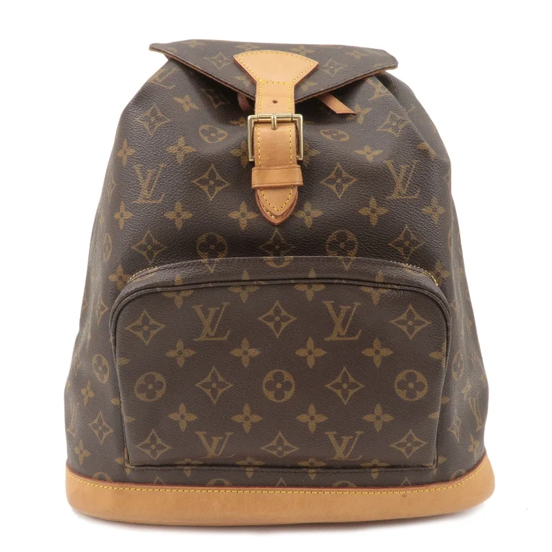 Ladies Louis Vuitton Capucines bags with gold - toned hardwareLouis Vuitton Monogram Montsouris GM Back Pack Brown M51135