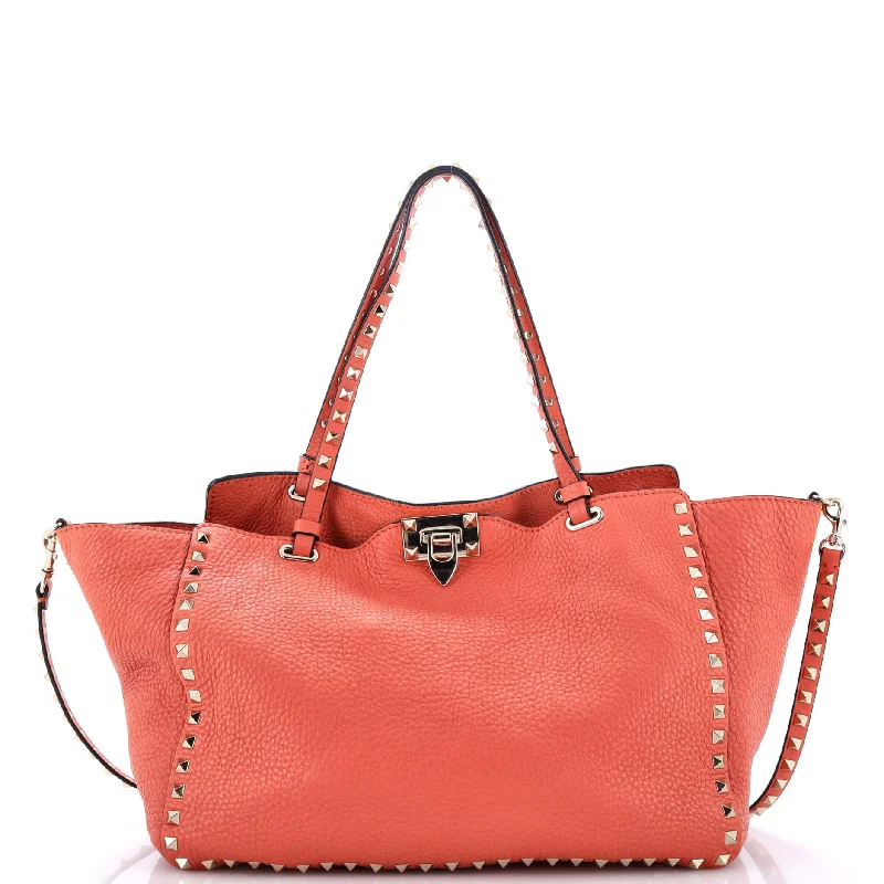 Rockstud Tote Pebbled Leather Medium