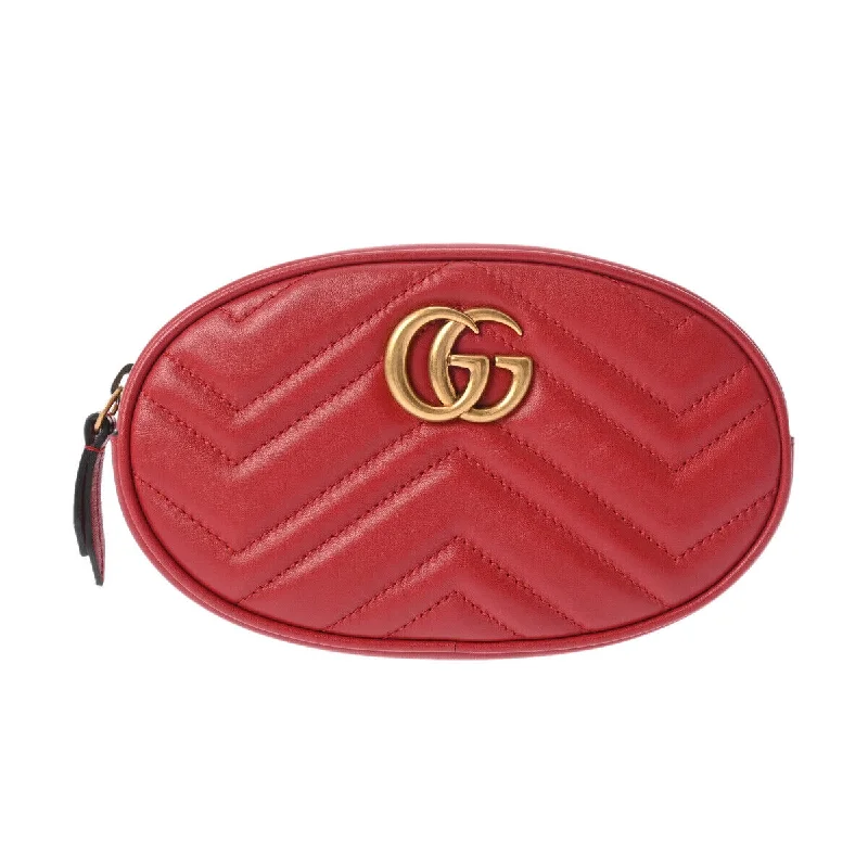 Women Gucci tote bags in GG Supreme canvas for a branded feelGucci Gg Marmont Belt Bag Red Crossbody