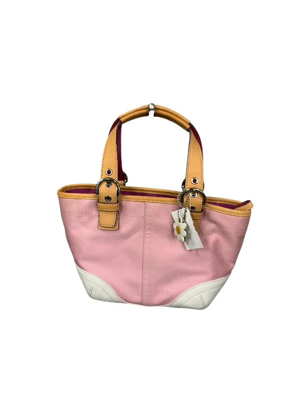 Coach tote bags with a spacious interior and multiple compartments for organizationHandbag Designer By Coach, Size: Small