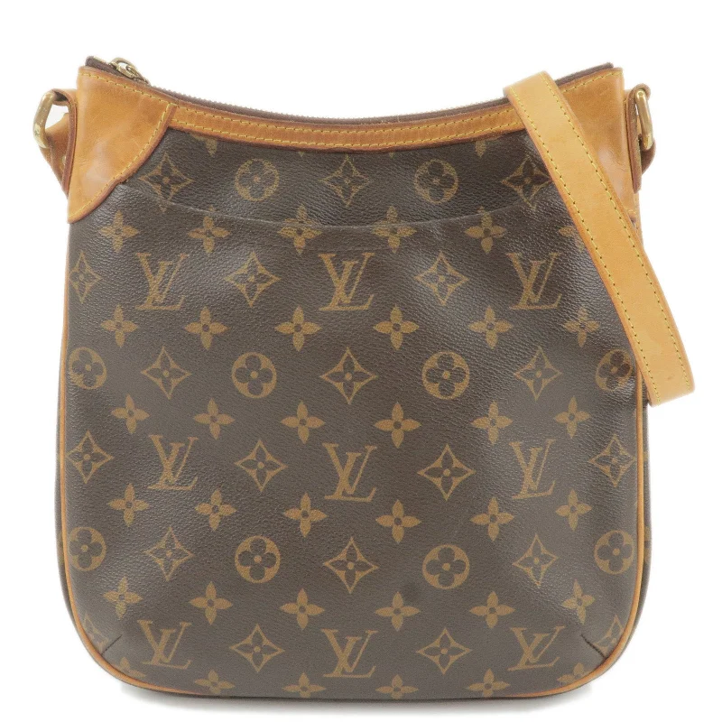 Louis Vuitton tote bags with a printed LV logo on the front for brand visibilityLouis Vuitton Monogram Odeon PM Shoulder Bag Crossbody Bag M56390