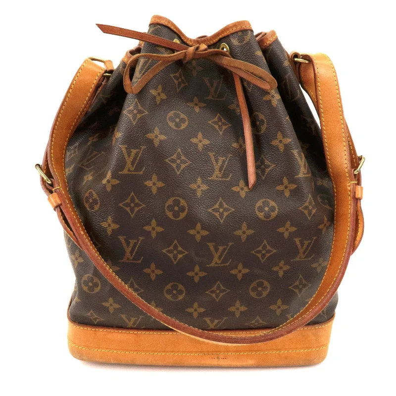 Louis Vuitton backpacks with a padded laptop compartment for travelLouis Vuitton Monogram Noe Shoulder Bag Hand Bag Brown M42224