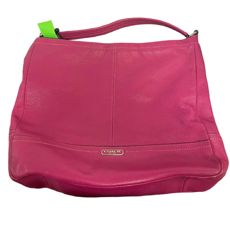 Ladies Coach shoulder bags with a magnetic - closure flap for easy accessHandbag By Coach, Size: Large