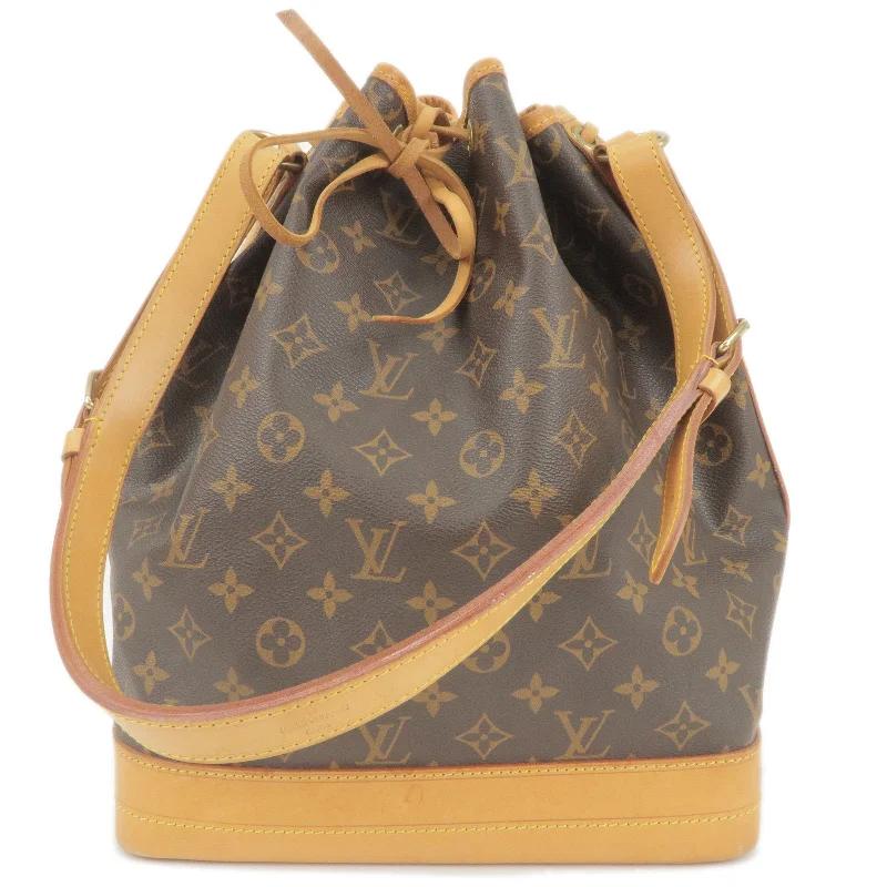 Louis Vuitton bags with a magnetic snap closure for easy accessLouis Vuitton Monogram Noe Shoulder Bag Hand Bag M42224