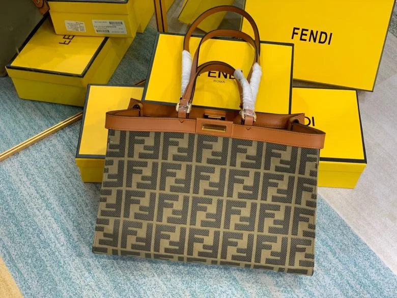 Ladies Fendi Peekaboo bags with gold - toned hardware for a touch of luxuryWF - Fendi Bags - 527