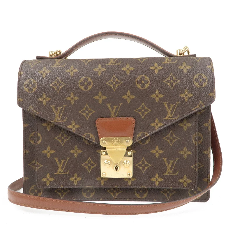 Louis Vuitton handbags with a metal - framed clasp for durabilityLouis Vuitton Monogram Monceau 28 Hand Bag Brief Case M51185