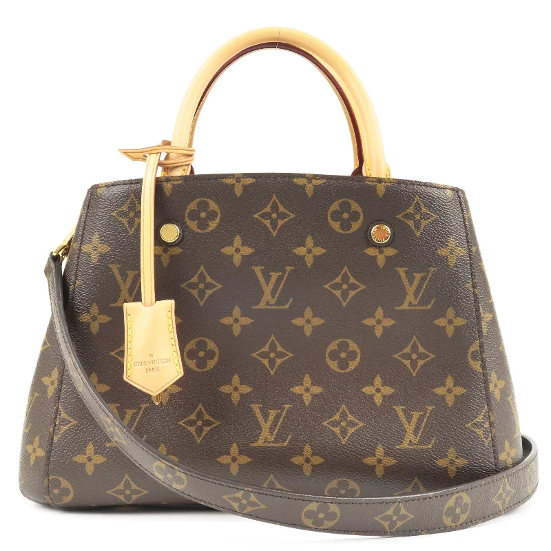 Louis Vuitton tote bags with a spacious interior and multiple pocketsLouis Vuitton Monogram Montaigne BB 2Way Bag Hand Bag M41055