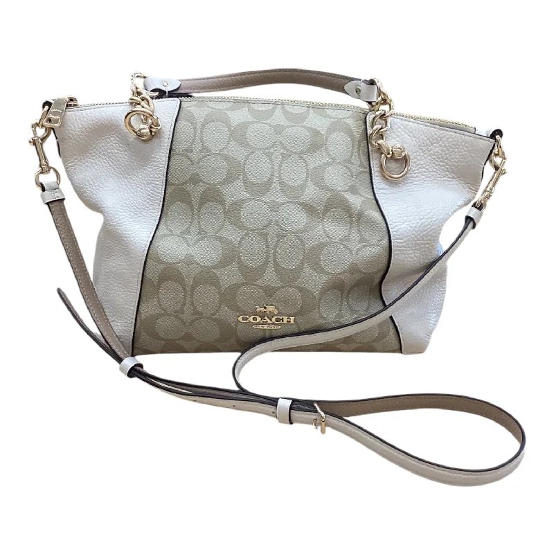 Coach bags with a zippered interior pocket for separating itemsHandbag Designer By Coach, Size: Medium