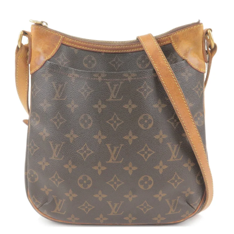 Louis Vuitton crossbody bags with a woven leather strap for textureLouis Vuitton Monogram Odeon PM Shoulder Bag M56390