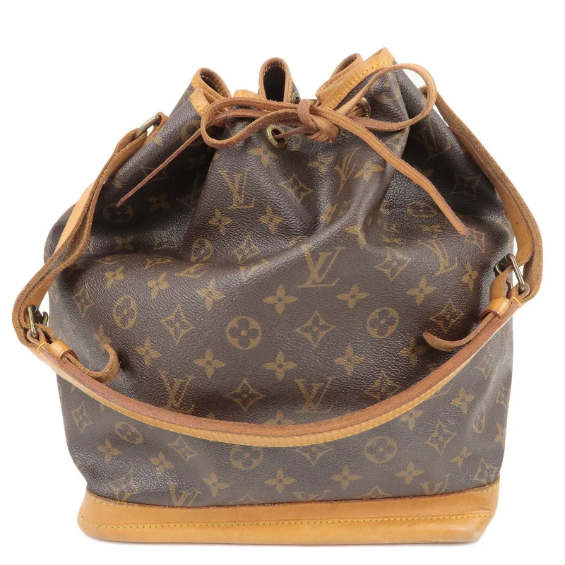 Louis Vuitton bags with a magnetic snap closure for easy accessLouis Vuitton Monogram Noe Shoulder Bag Brown M42224