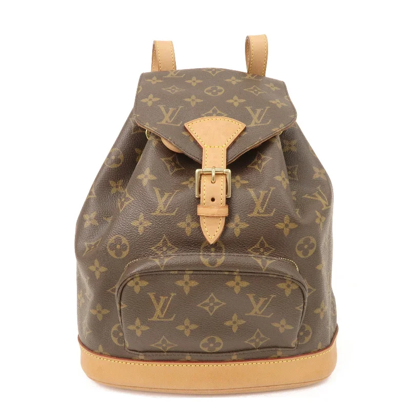 Louis Vuitton Twist bags with a contrast - colored interior for visual interestLouis Vuitton Monogram Montsouris MM Back Pack Bag M51136