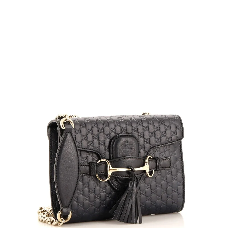 Women Gucci bags with a front - zip pocket for small itemsGucci Emily Chain Flap Bag (Outlet)