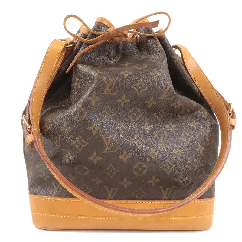 Ladies Louis Vuitton shoulder bags with a tassel decoration for charmLouis Vuitton Monogram Noe Shoulder Bag Brown M42224