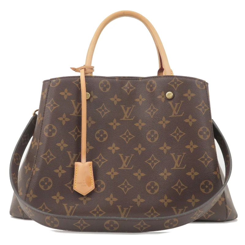 Louis Vuitton Speedy bags in monogram canvas for a classic lookLouis Vuitton Monogram Montaigne MM 2Way Hand Bag M41056