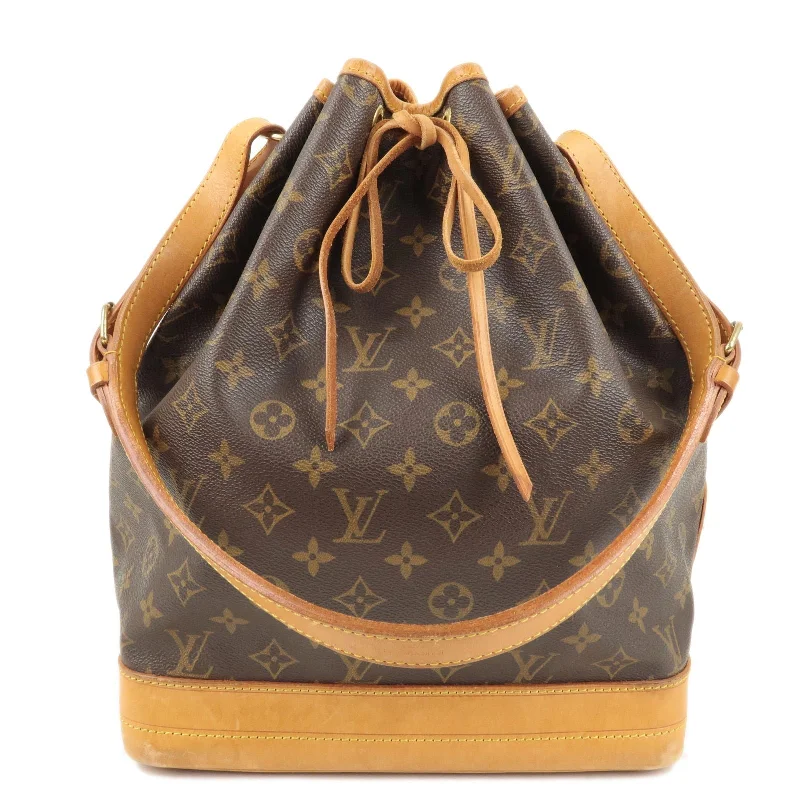 Louis Vuitton bags with a magnetic snap closure for easy accessLouis Vuitton Monogram Noe Shoulder Bag Hand Bag M42224