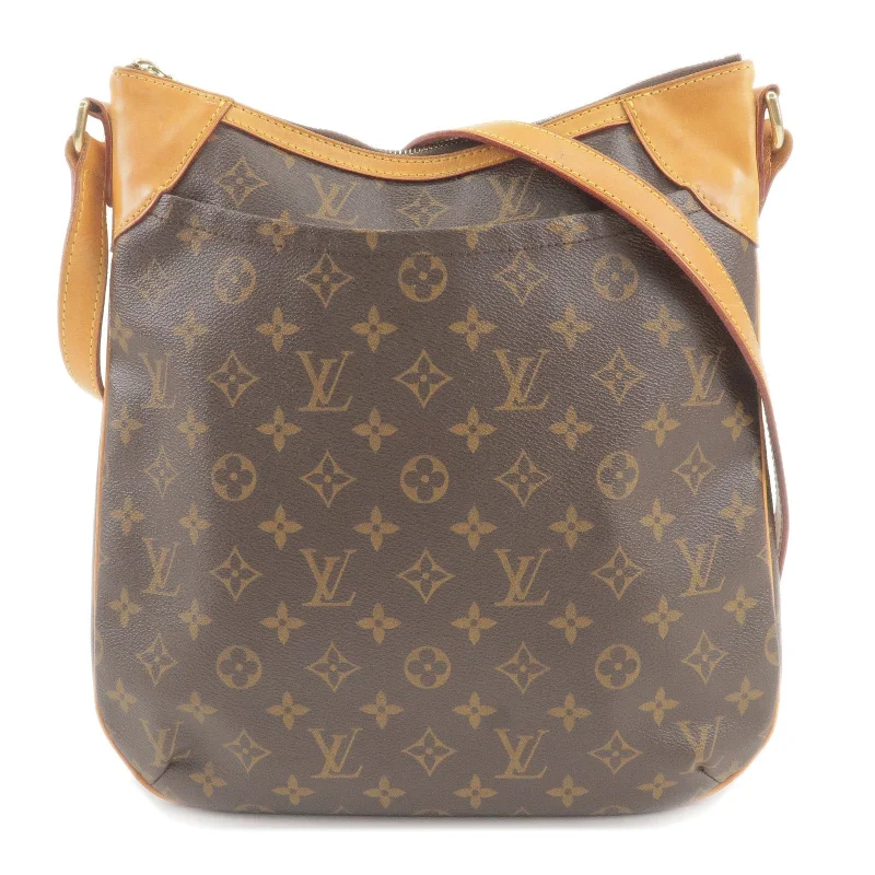 Louis Vuitton handbags with a back - zip pocket for storing valuablesLouis Vuitton Monogram Odeon MM Shoulder Bag M56389