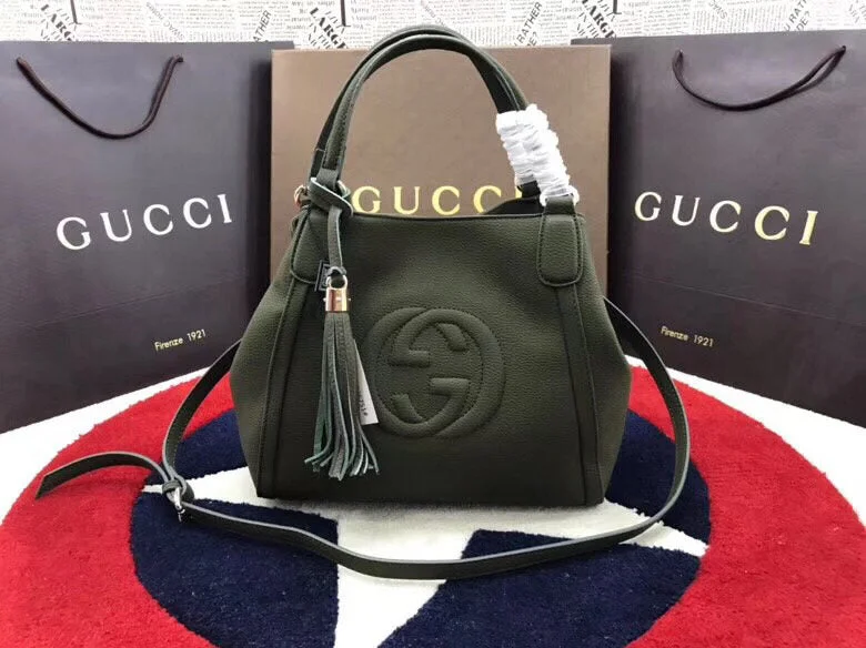 Women Gucci bags with a chain - link trim and a leather bodyWF - Gucci Bags - 10859