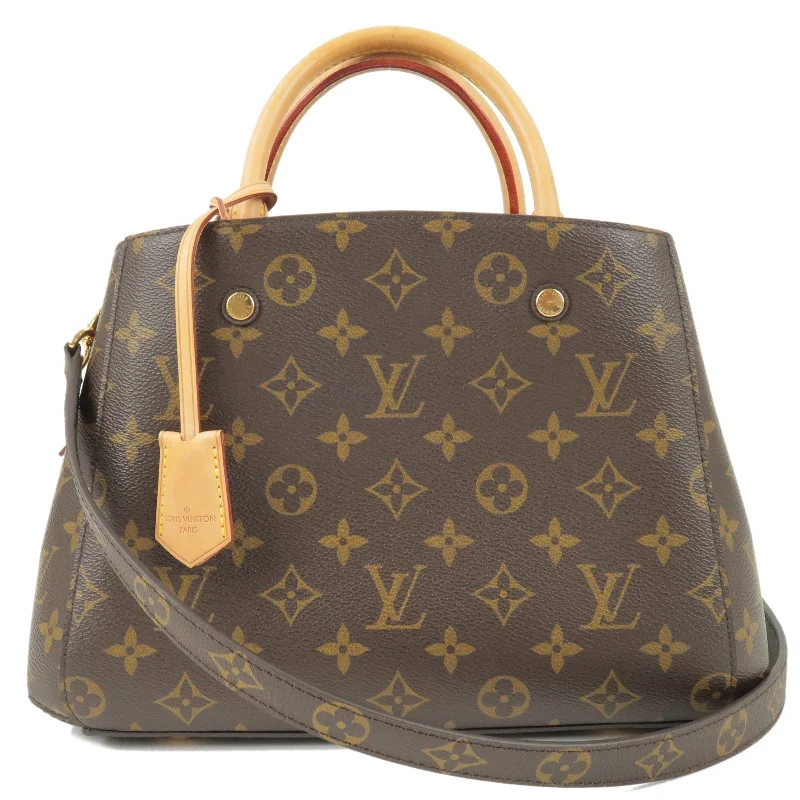 Medium - sized Louis Vuitton tote bags for work and shoppingLouis Vuitton Monogram Montaigne BB 2Way Bag Hand Bag M41055