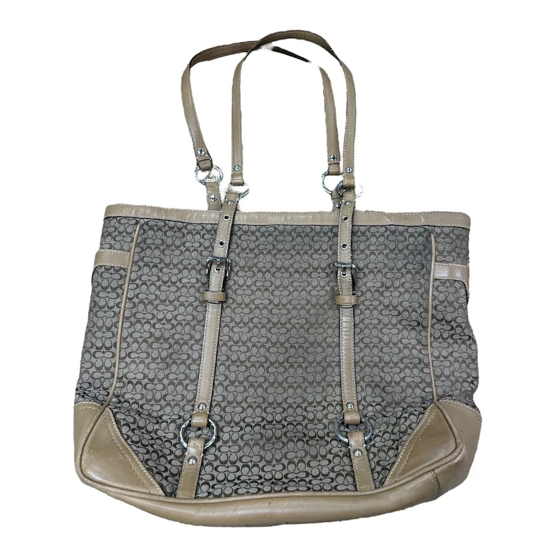 Coach Borough bags with a contrast - stitched handle for a unique lookHandbag Designer By Coach, Size: Medium