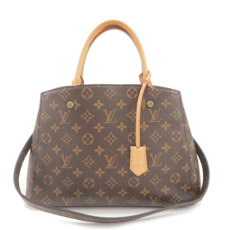 Ladies Louis Vuitton Petite Malle bags with a star - shaped charm for cutenessLouis Vuitton Monogram Montaigne MM 2Way Hand Bag M41056