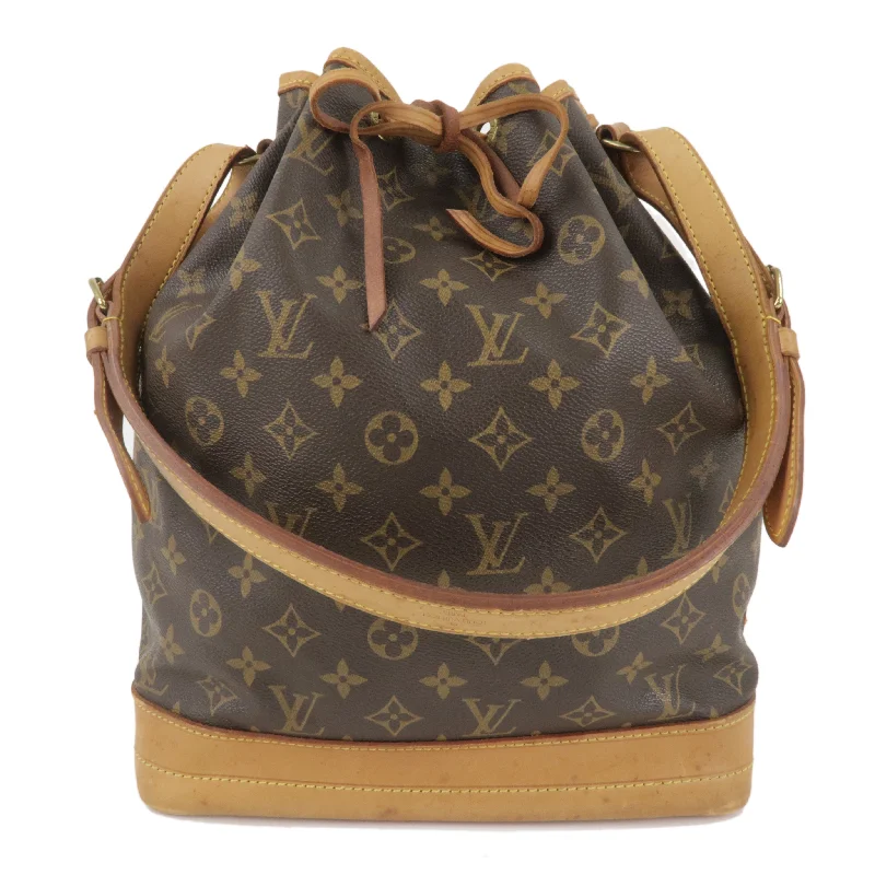 Ladies Louis Vuitton Capucines bags with a detachable shoulder strapLouis Vuitton Monogram Noe Shoulder Bag Hand Bag Brown M42224