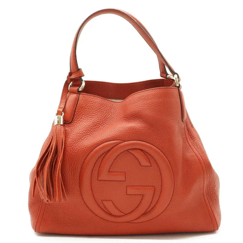 Women Gucci Sylvie bags with a detachable ribbon detailGucci Soho Women's Leather Shoulder Bag,Tote Bag Orange