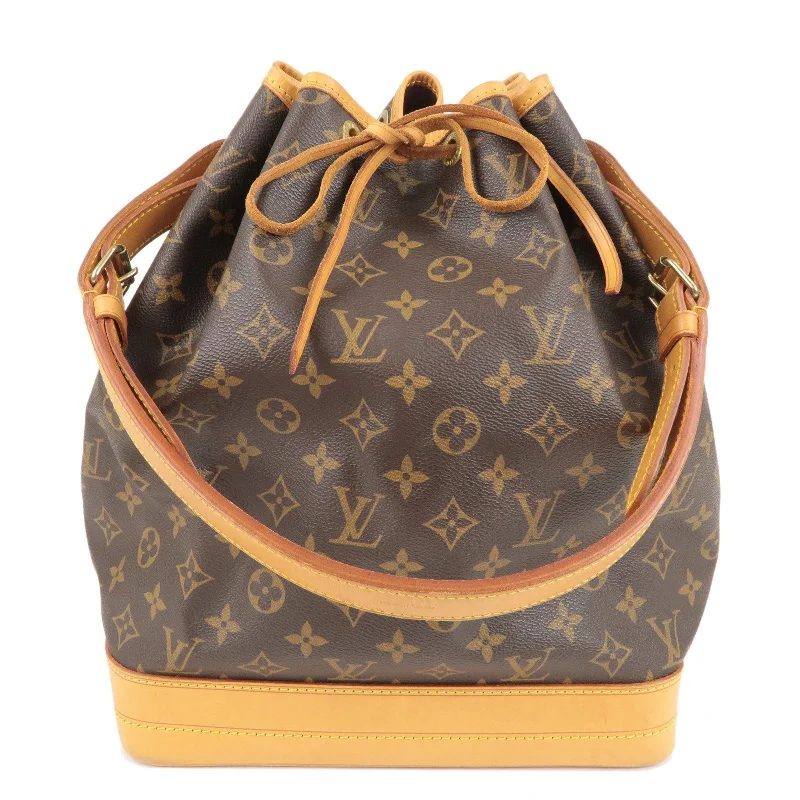 Louis Vuitton bags with a front - flap pocket for quick - access itemsLouis Vuitton Monogram Noe Shoulder Bag Brown M42224