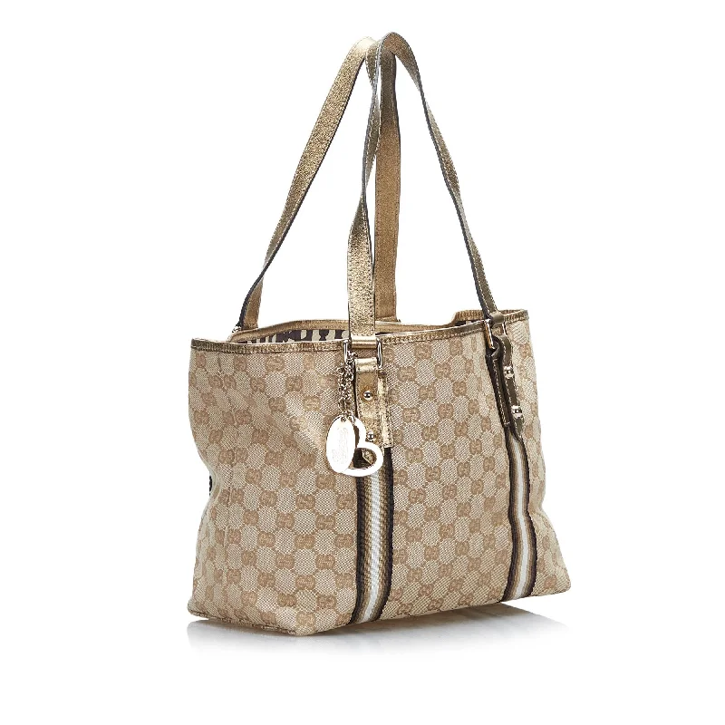 Ladies Gucci shoulder bags with a wide - width strapGucci GG Canvas Jolicoeur Tote (SHG-lccp95)