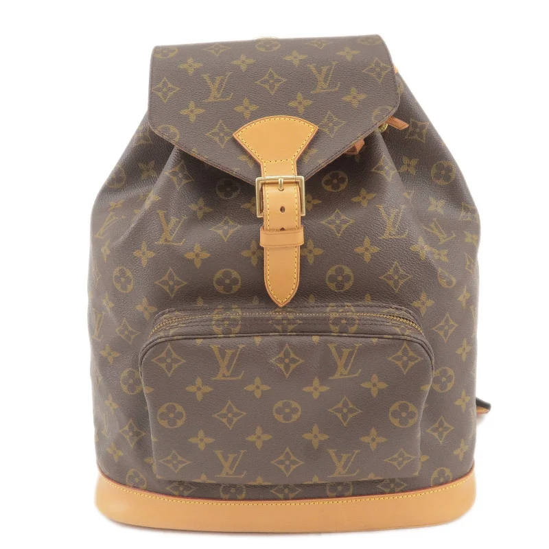 Louis Vuitton crossbody bags with a woven leather strap for textureLouis Vuitton Monogram Montsouris GM Back Pack M51135