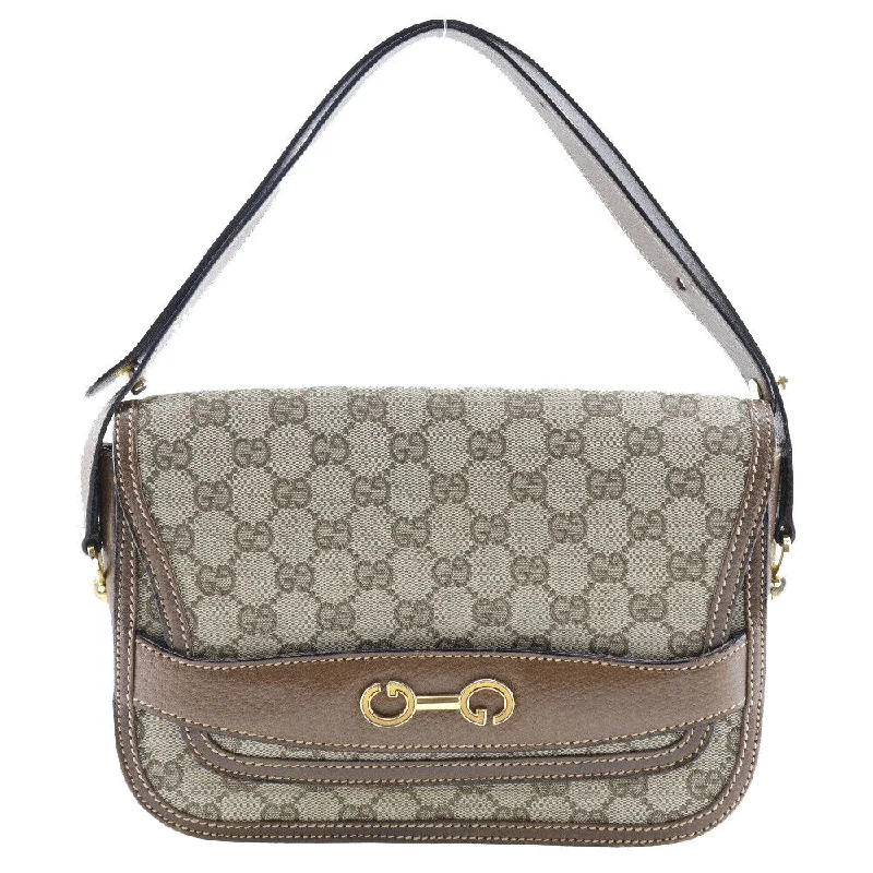 Women Gucci crossbody bags with a woven leather strapGucci Old Shoulder Bag Brown Gg Canvas