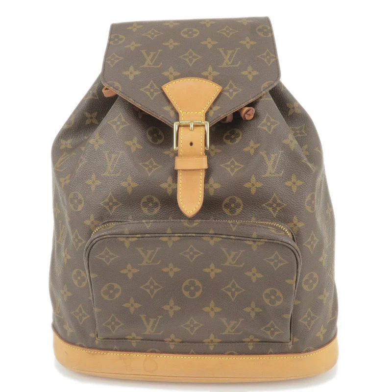 Louis Vuitton backpacks with a padded back panel for comfort during long - wearLouis Vuitton Monogram Montsouris GM Back Pack M51135