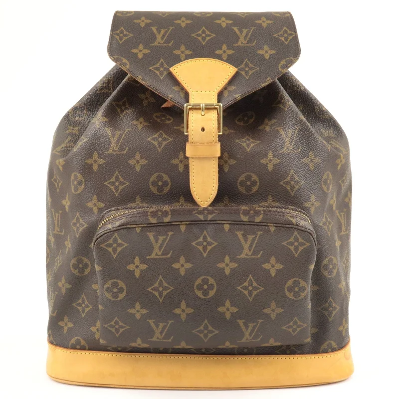 Louis Vuitton backpacks with a hidden back pocket for securityLouis Vuitton Monogram Montsouris GM Back Pack M51135