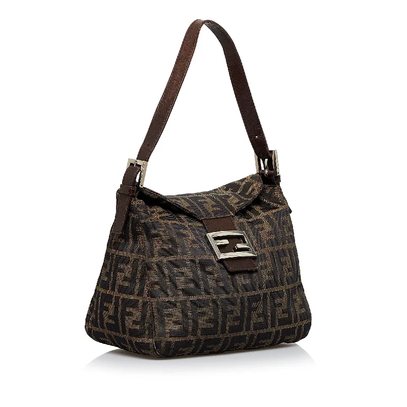 Fendi crossbody bags with a convertible strap that can be worn multiple waysFendi Zucca Double Flap Shoulder Bag (SHG-LACYHN)