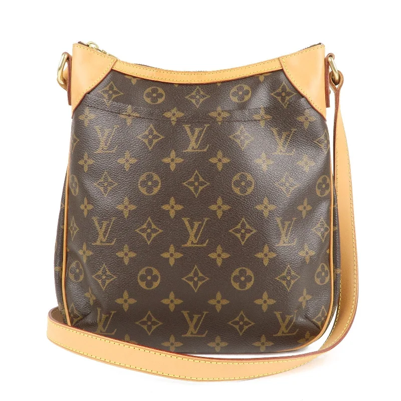 Ladies Louis Vuitton handbags with a detachable coin purse insideLouis Vuitton Monogram Odeon PM Shoulder Bag Brown M56390